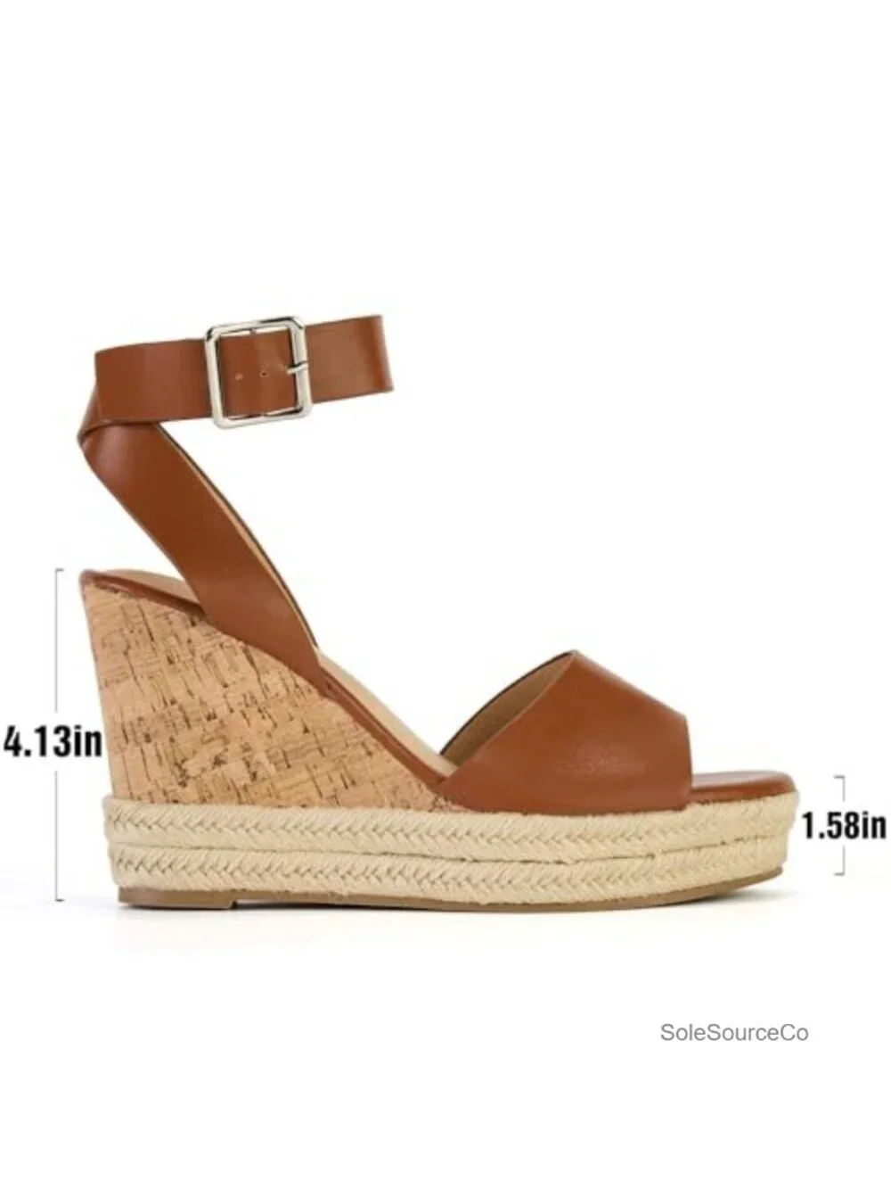 Chic Espadrille Wedge Sandals Ankle Strap Jute Cork Platform Summer